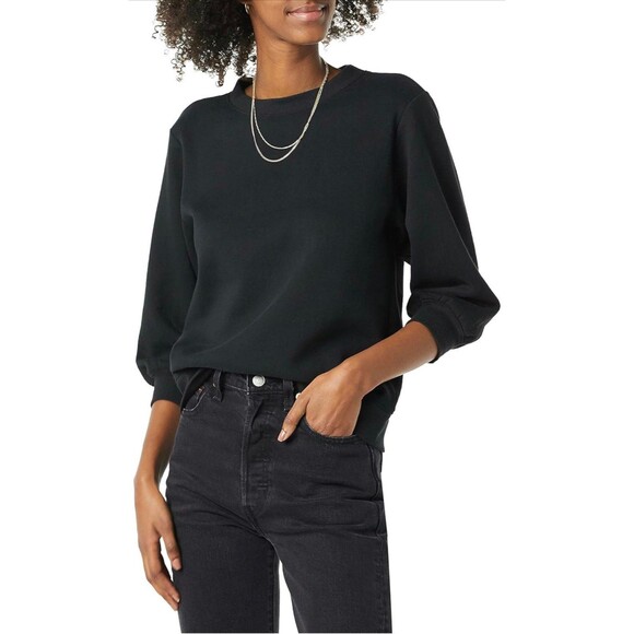 Amazon Women's Fleece Sleeve Detail Crewneck Sweatshirt (582) - Picture 1 of 4